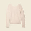 Pull manches longues creme femme