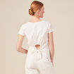 T-shirt manches courtes creme femme