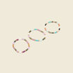 Lot 3 bracelets perles multicolore femme
