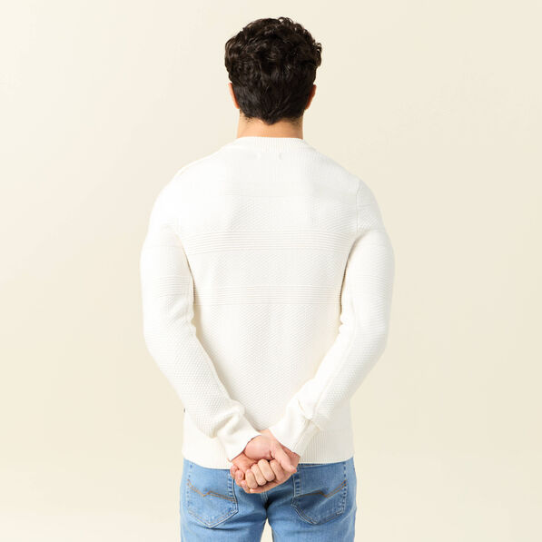 Pull manches longues ecru homme