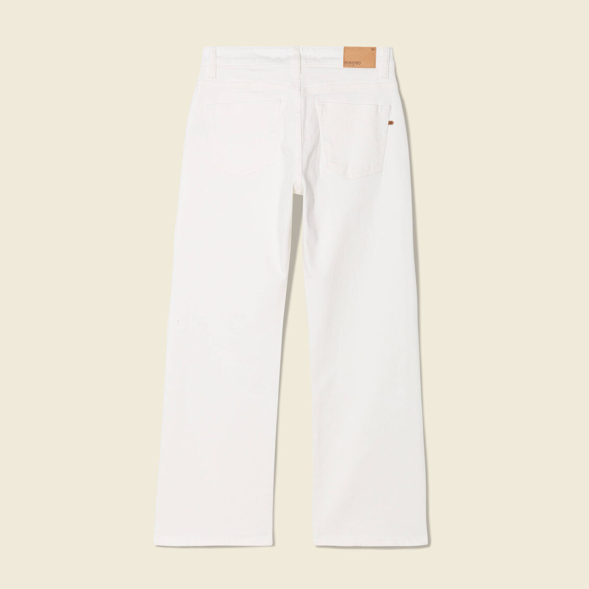 Pantalon éco-responsable denim blanc femme