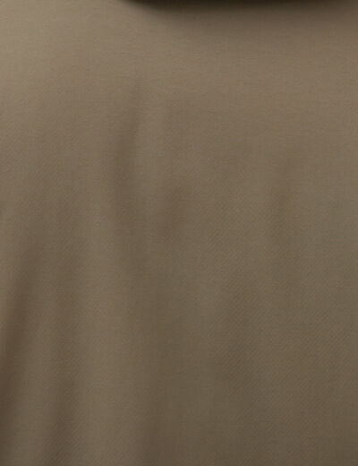 Parka longue droite &agrave; capuche taupe homme
