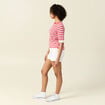 Pull manches courtes rouge femme