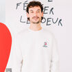 Sweat ras de cou manches longues brod&eacute; ecru homme