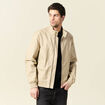 Blouson zippé col montant gris homme