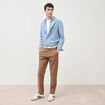 Chino coupe droite longueur 32 marron homme