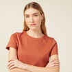 T-shirt manches courtes orange femme
