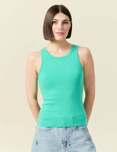 D&eacute;bardeur 2 en 1 avec brassi&egrave;re int&eacute;gr&eacute;e vert turquoise femme