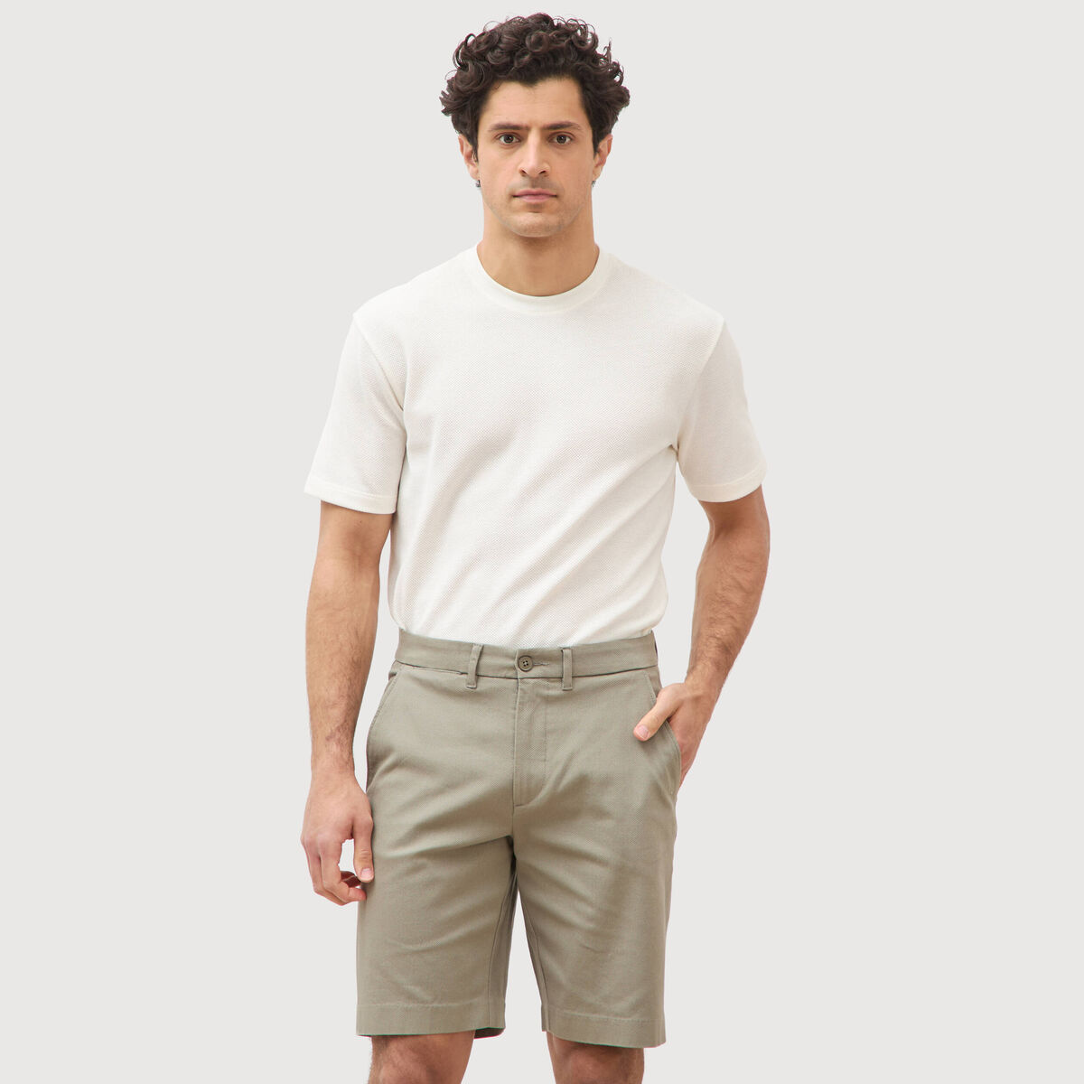 Bermuda vert kaki homme