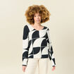 Pull manches longues r&eacute;vesible noir femme