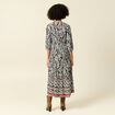 Robe longue évasée noir femme
