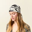 Foulard satin ecru femme
