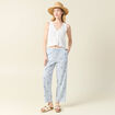 Pantalon droit 7/8ème bleu ciel femme