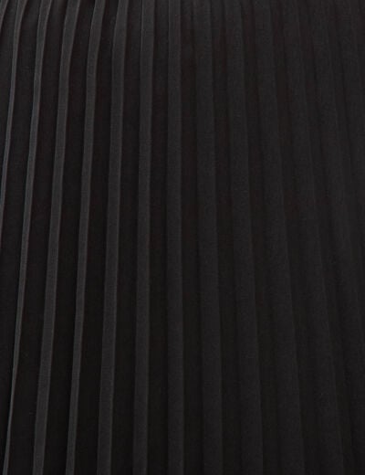 Jupe longue &eacute;vas&eacute;e pliss&eacute;e noir femme