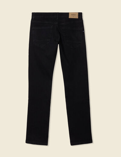 Jeans straight 5 poches denim noir homme