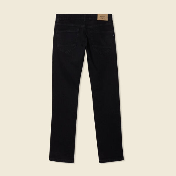 Jeans straight 5 poches denim noir homme