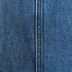 Robe droite courte en coton col v denim stone femme