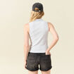Polo sans manches gris femme