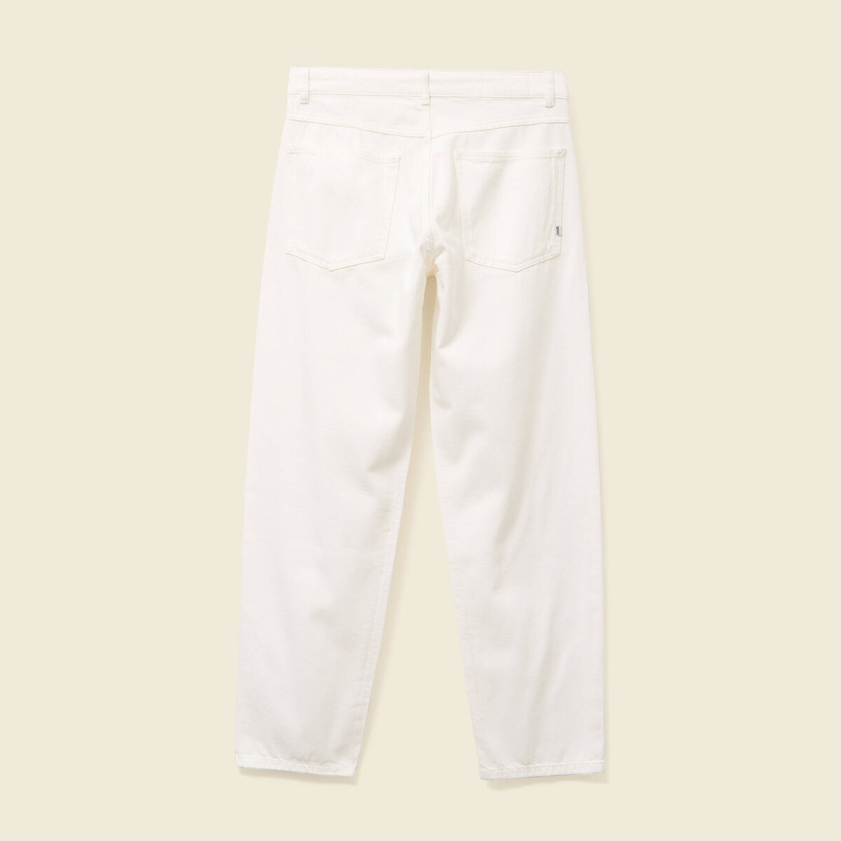 Chino droit longueur 32 en coton denim blanc homme