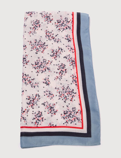 Foulard en voile sp&eacute;cial no&euml;l ecru femme