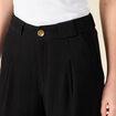 Pantalon large fluide noir femme