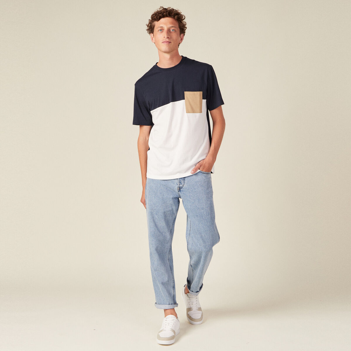 T-shirt éco-responsable bleu marine homme