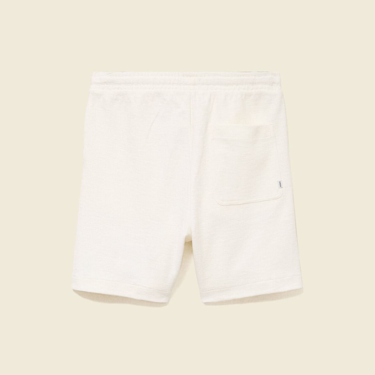Short droit avec cordon ecru homme