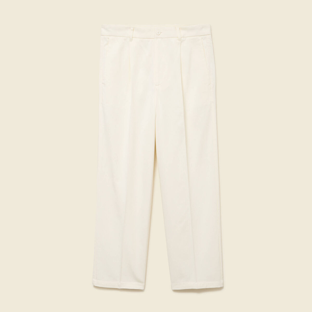 Pantalon droit longueur 32 ecru homme