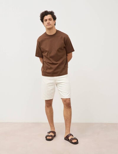 T-shirt en coton taupe homme