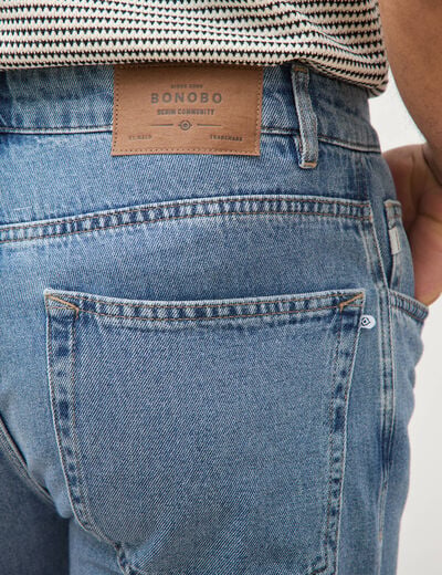 Jeans regular longueur 32 denim bleach homme