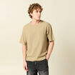 T-shirt ample en coton manches courtes beige fonce homme