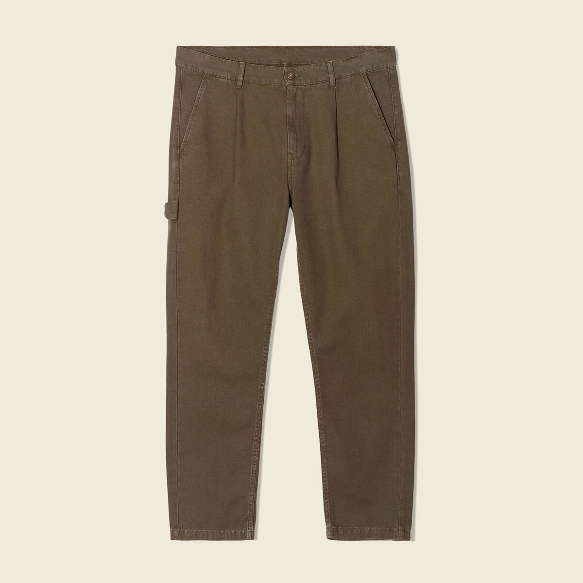 Pantalon chino taupe homme
