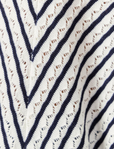 Pull manches longues ecru femme