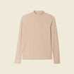 T-shirt manches longues beige femme