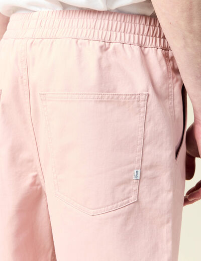 Bermuda droit rose pastel homme