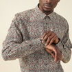 Chemise manches longues marron cognac homme