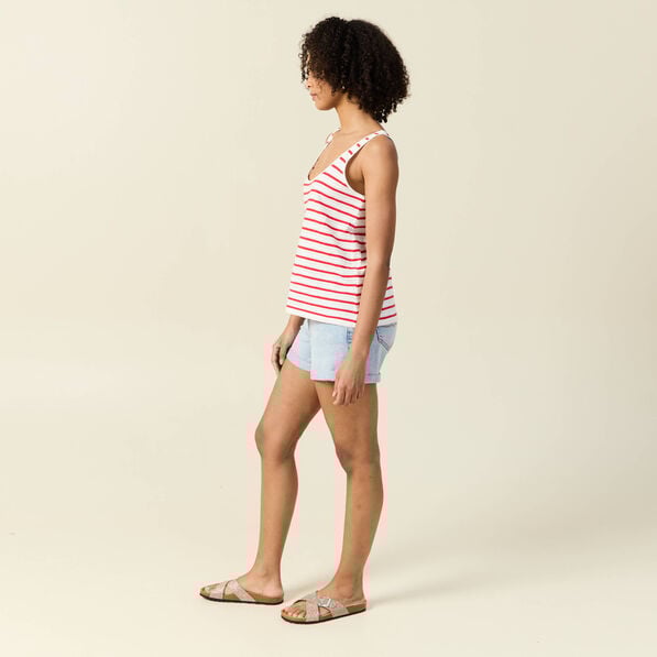 debardeur sans manches rouge femme Débardeur sans manches rouge femme