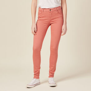 Pantalon Audrey - skinny push up rose poudrée femme