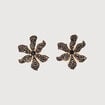 Boucles d'oreilles avec strass noir femme