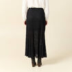 Jupe longue &eacute;vas&eacute;e doubl&eacute;e noir femme