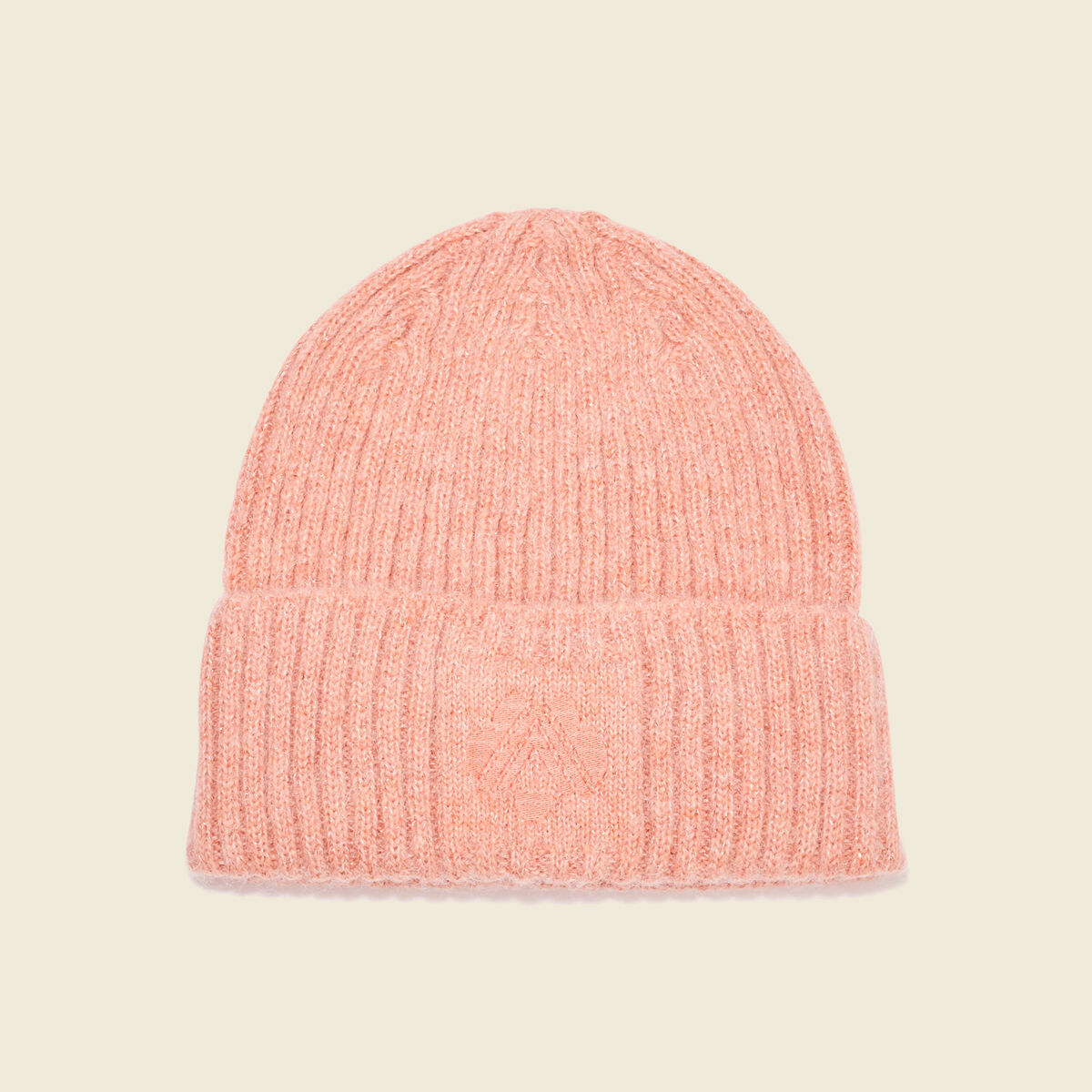Bonnet tricoté fabriqué en France orange foncé femme