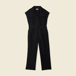 combinaison pantalon ceinturee noir femme Combinaison pantalon ceinturée noir femme