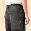 Jeans loose longueur 32 en coton denim noir homme