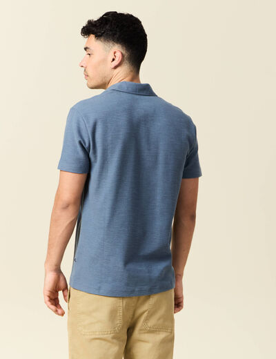 Polo manches courtes bleu foncé homme