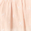 Blouse manches longues brodée rose poudrée femme