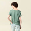 T-shirt manches courtes brillant vert foncé femme