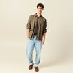 T-shirt manches courtes homme taupe homme