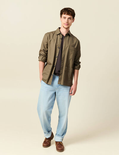 T-shirt manches courtes homme taupe homme
