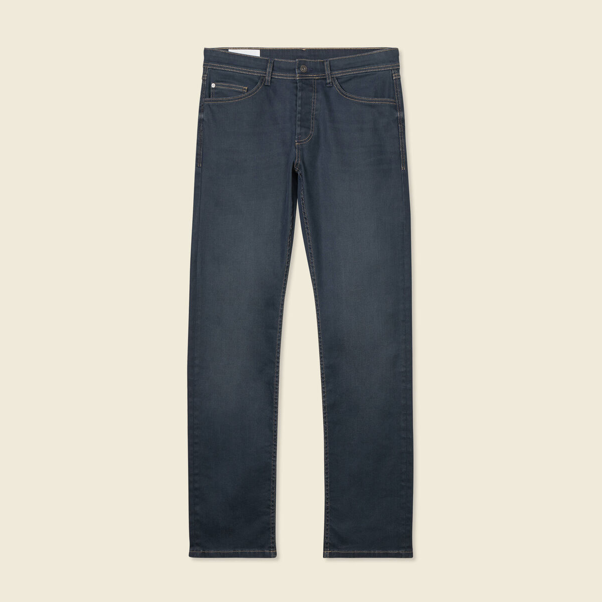 Jeans regular used denim gris homme