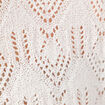 Pull ajour&eacute; col v manches longues ecru femme